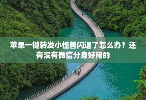 苹果一键转发小怪兽闪退了怎么办？还有没有微信分身好用的