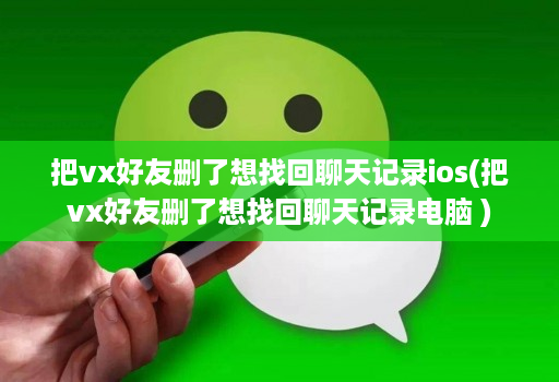 把vx好友删了想找回聊天记录ios(把vx好友删了想找回聊天记录电脑 )