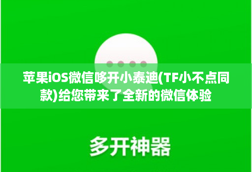 苹果ios微信哆开小泰迪(tf小不点同款)给您带来了全新的微信体验