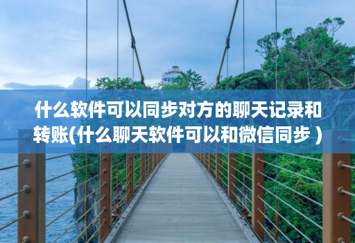 什么软件可以同步对方的聊天记录和转账(什么聊天软件可以和微信同步 )