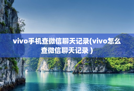 vivo手机查微信聊天记录(vivo怎么查微信聊天记录 )