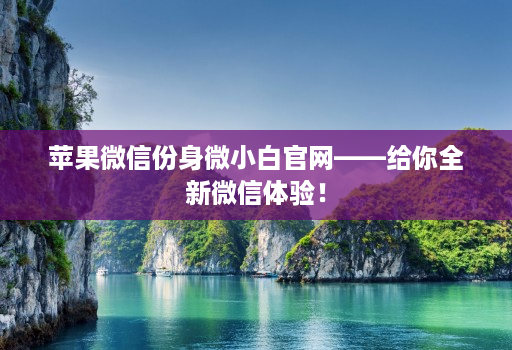 苹果微信份身微小白j9九游会登陆入口官网——给你全新微信体验！