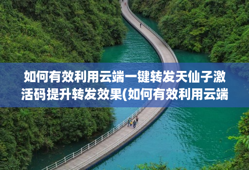 如何有效利用云端一键转发天仙子激活码提升转发效果(如何有效利用云端一键转发天仙子激活码提升转发效果)