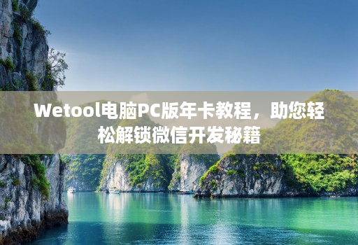 wetool电脑pc版年卡教程，助您轻松解锁微信开发秘籍