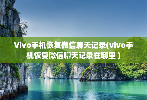 vivo手机恢复微信聊天记录(vivo手机恢复微信聊天记录在哪里 )