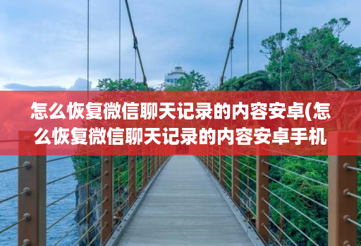 怎么恢复微信聊天记录的内容安卓(怎么恢复微信聊天记录的内容安卓手机 )