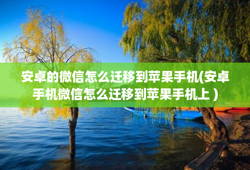 安卓的微信怎么迁移到苹果手机(安卓手机微信怎么迁移到苹果手机上 )