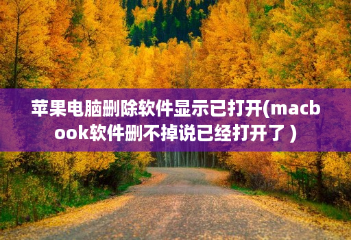 苹果电脑删除软件显示已打开(macbook软件删不掉说已经打开了 )