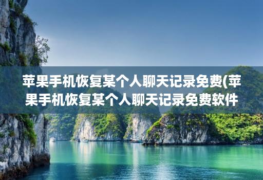 苹果手机恢复某个人聊天记录免费(苹果手机恢复某个人聊天记录免费软件 )