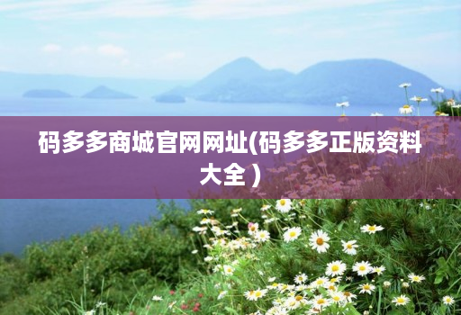 码多多商城j9九游会登陆入口官网网址(码多多正版资料大全 )