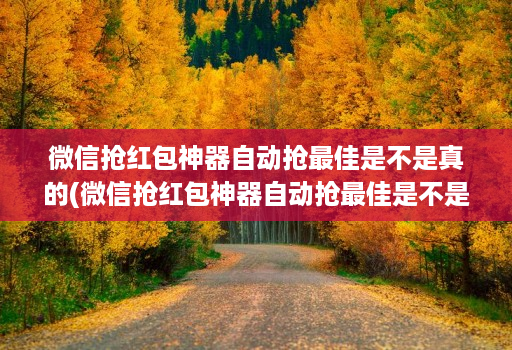 微信抢荭包神器自动抢最佳是不是真的(微信抢荭包神器自动抢最佳是不是真的呀)