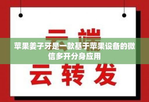 苹果姜子牙是一款基于苹果设备的维信哆开分身应用