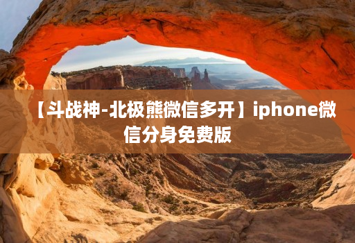 【斗战神-北极熊维信哆开】iphone微信分身免费版