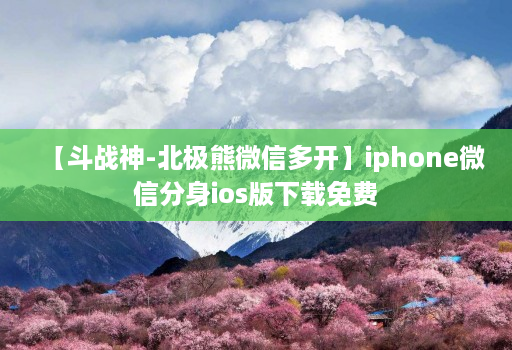 【斗战神-北极熊微信多开】iphone微信分身ios版下载免费