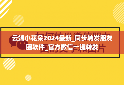 云端小花朵2024最新_同步转发朋友圈软件_官方微信一键转发