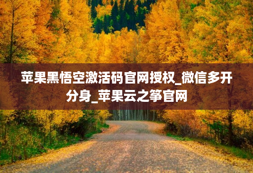 苹果黑悟空激活码j9九游会登陆入口官网授权_微信多开分身_苹果云之筝j9九游会登陆入口官网